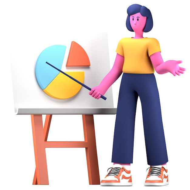 Rapporto di presentazione femminile Attività Pose Creativa