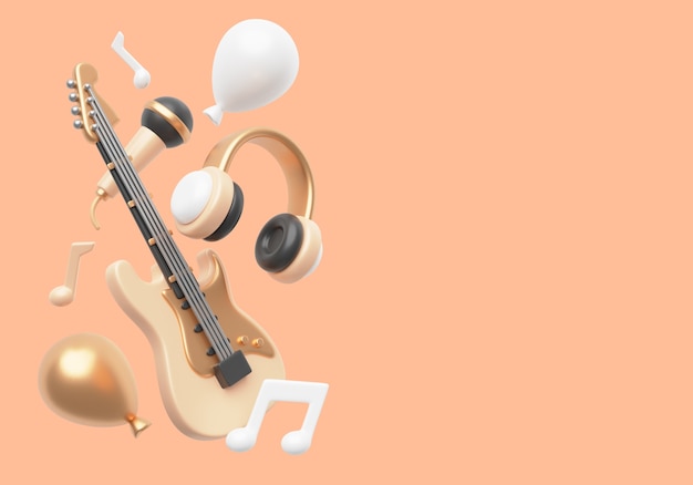 Rappresentazione 3d della musica di sottofondo