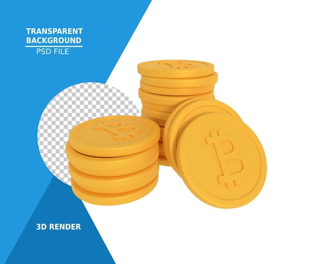 rappresentazione 3d di bitcoin