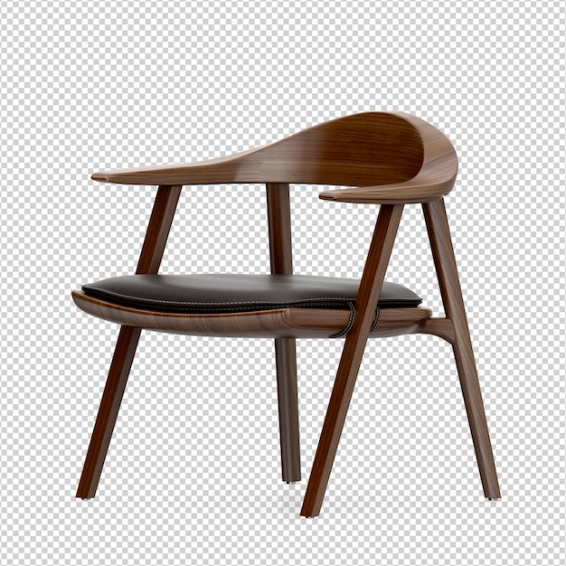 Rappresentazione isolata isometrica 3D della sedia