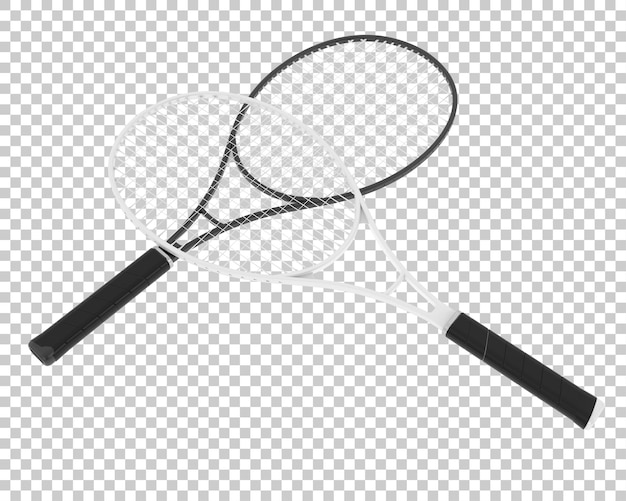 Raqueta en la ilustración de renderizado 3d de fondo transparente