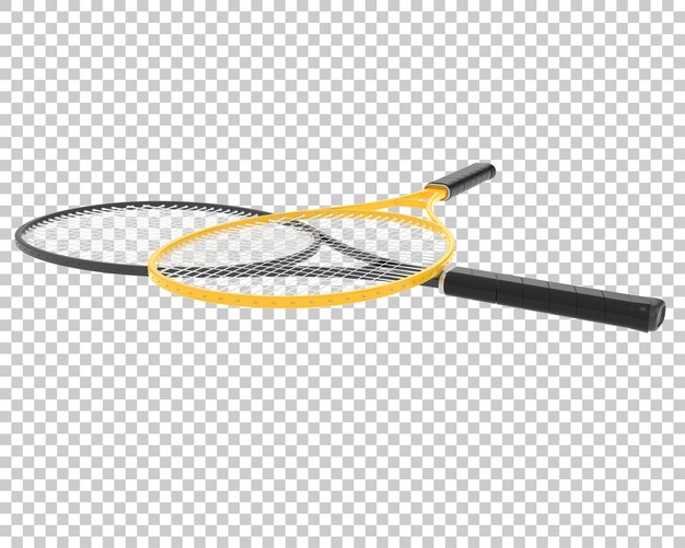 Raqueta en la ilustración de renderizado 3d de fondo transparente
