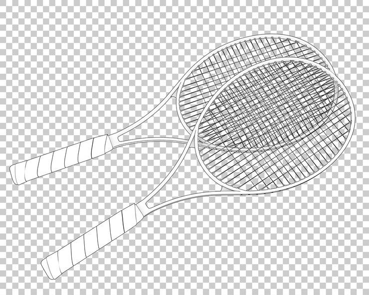 PSD raqueta en la ilustración de renderizado 3d de fondo transparente