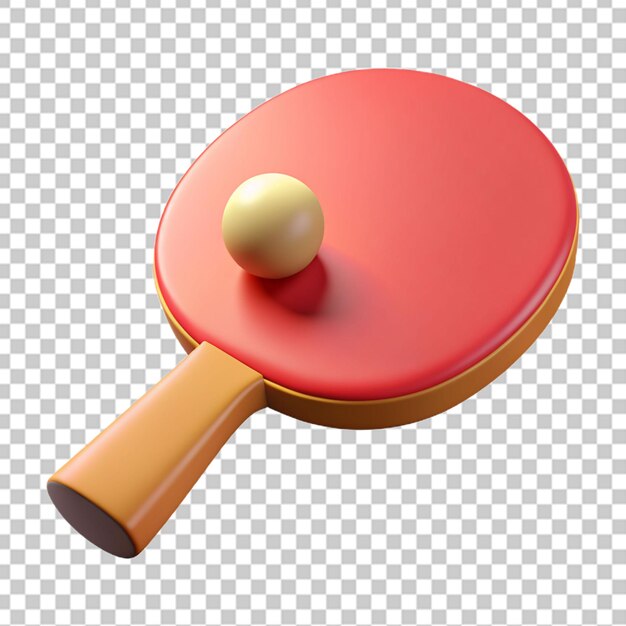 Raqueta de tenis de mesa con pelota