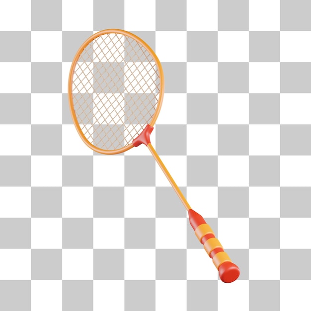 Raquete de badminton ícone 3d