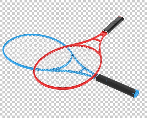 Raquete na ilustração de renderização 3d de fundo transparente