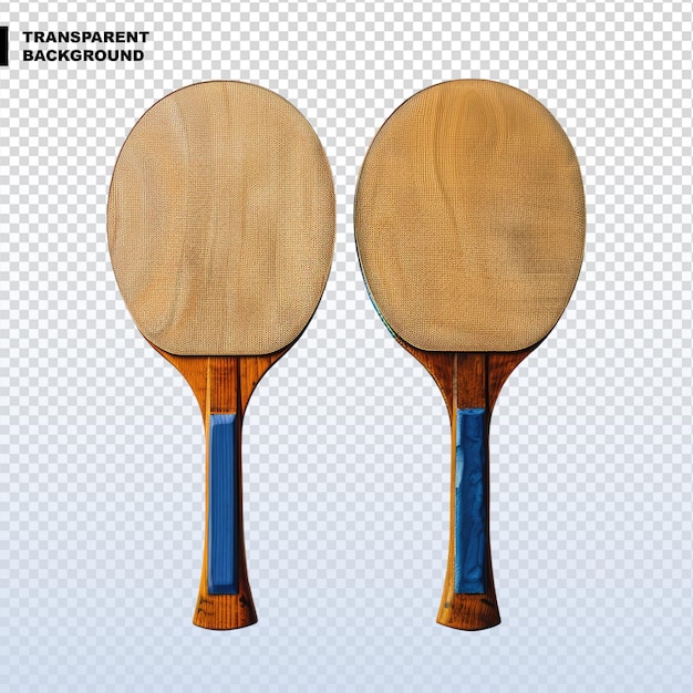 PSD raquetes de pingue-pongue ou de tênis de mesa isoladas em fundo branco