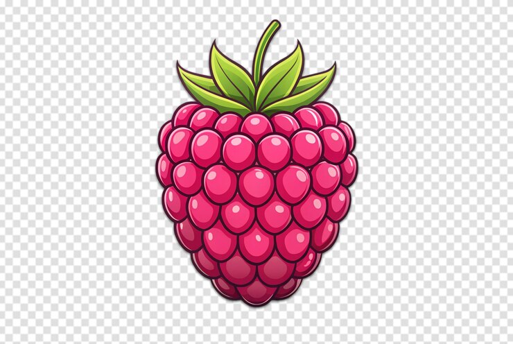 PSD raspberry-frucht-ikonen mit gefüllter umrisse-stil moderne ästhetik