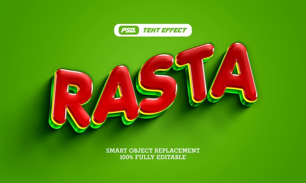 PSD rasta-text-effekt