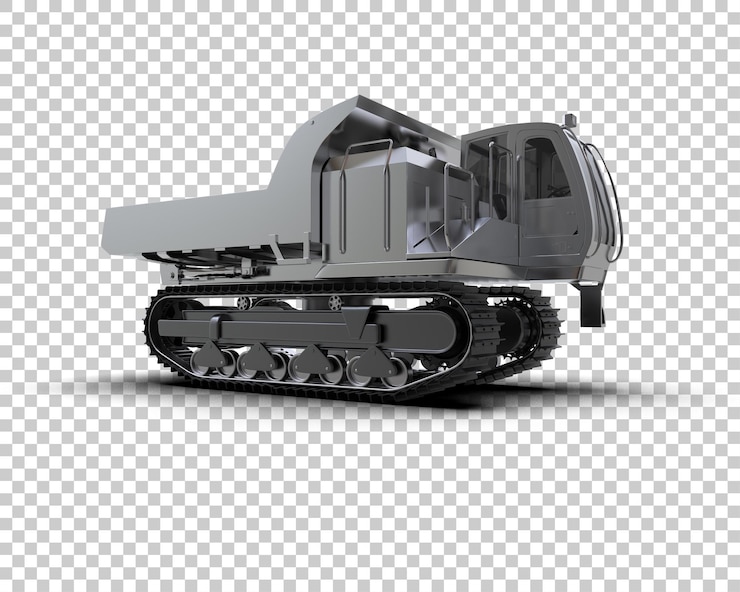 PSD el rastreador está aislado en el fondo de la ilustración de renderización 3d