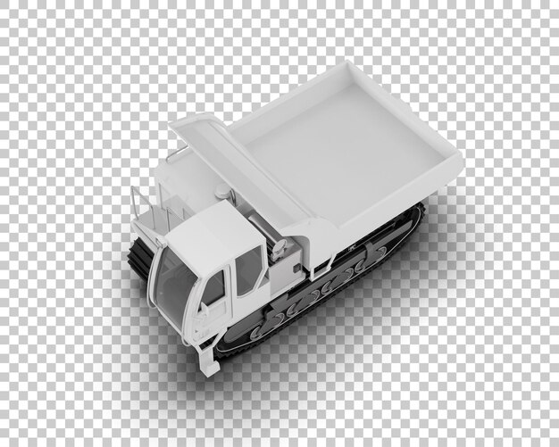 El rastreador está aislado en el fondo de la ilustración de renderización 3D