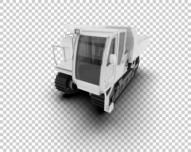 El rastreador está aislado en el fondo de la ilustración de renderización 3D
