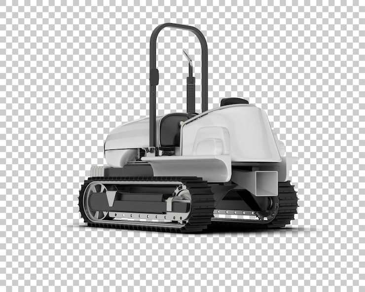 PSD el rastreador está aislado en el fondo de la ilustración de renderización 3d