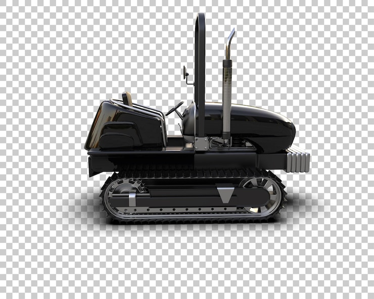 PSD el rastreador está aislado en el fondo de la ilustración de renderización 3d