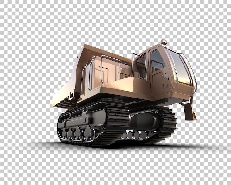 PSD el rastreador está aislado en el fondo de la ilustración de renderización 3d