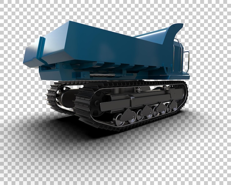 PSD el rastreador está aislado en el fondo de la ilustración de renderización 3d