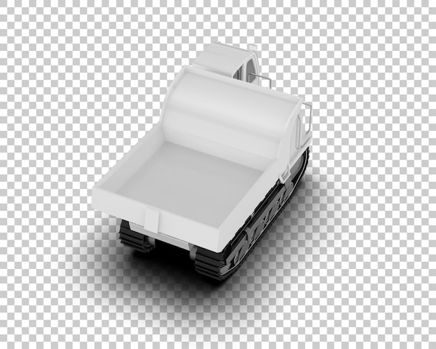 El rastreador está aislado en el fondo de la ilustración de renderización 3D