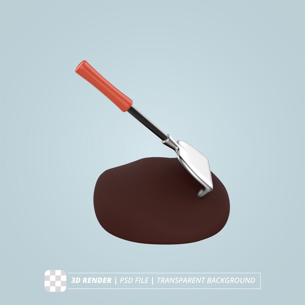 RASTRELLO AGRICOLTURA ISOLATO 3D RENDER