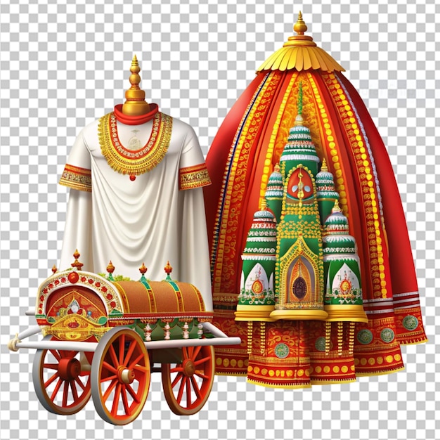 PSD rath yatra sur un fond transparent