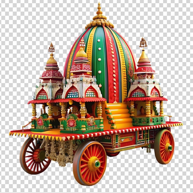 PSD rath yatra en un fondo transparente