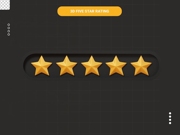 rating di cinque stelle3d icon