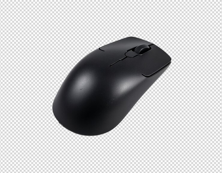 PSD ratón de computadora aislado en blanco