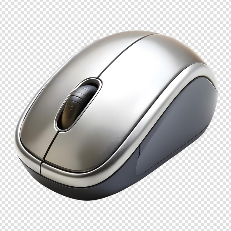 PSD ratón de computadora aislado en fondo transparente png recortado