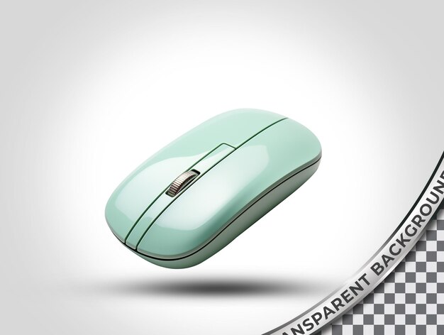 Un ratón de computadora aislado en un fondo transparente