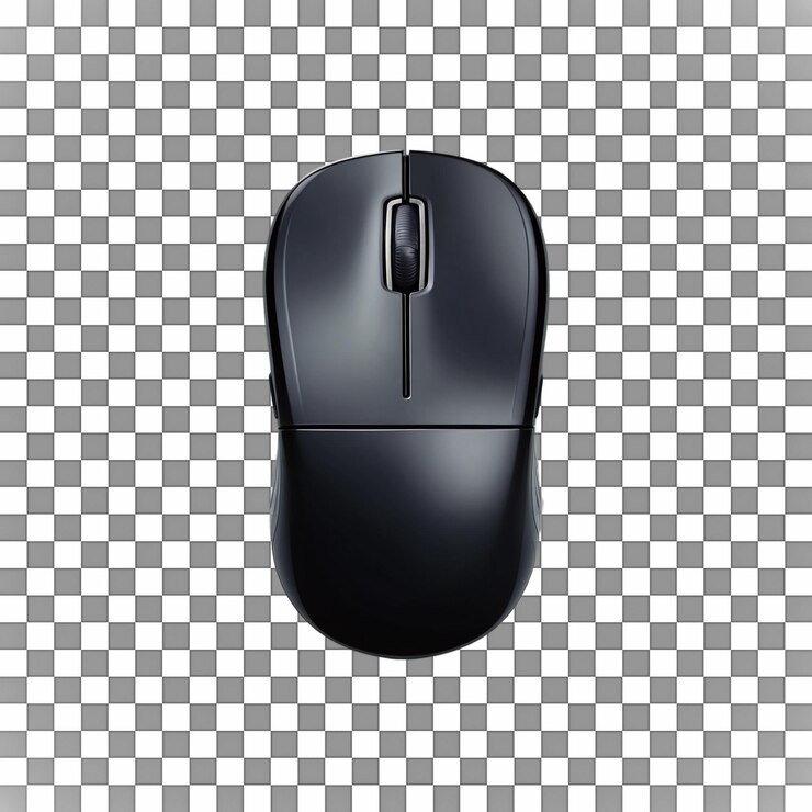 PSD ratón de computadora negro ergonómico