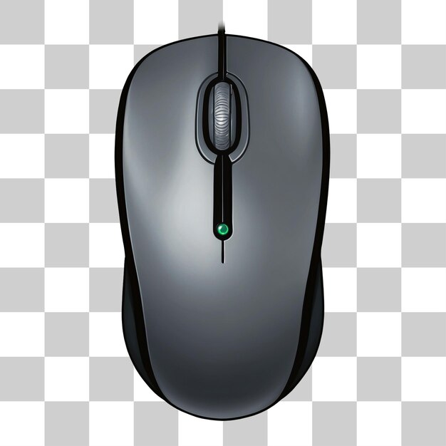 Ratón gris oscuro para computadoras
