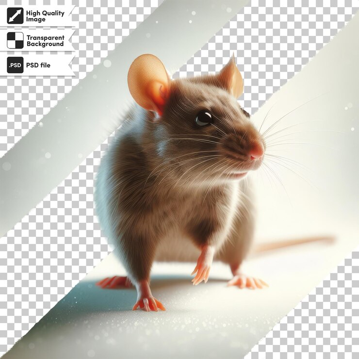 PSD un ratón con una imagen de un ratón en él