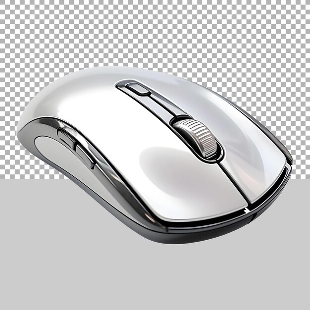 Ratón inalámbrico de computadora en fondo transparente generado por Ai