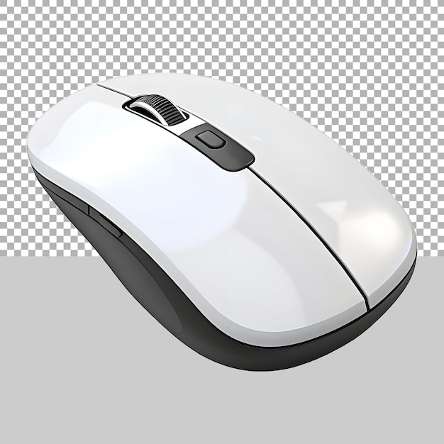Ratón inalámbrico de computadora en fondo transparente generado por Ai