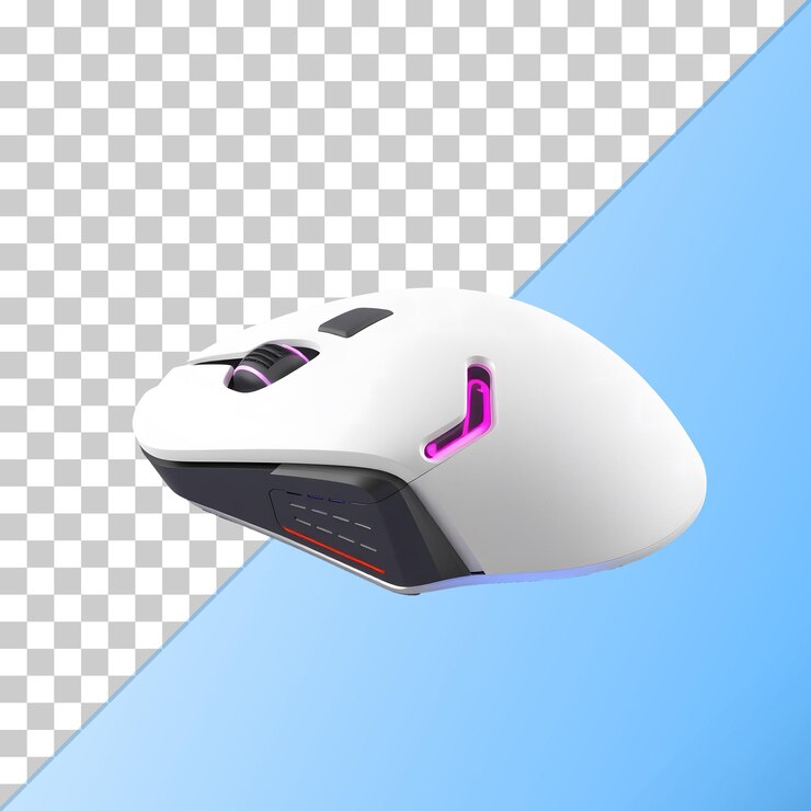 PSD ratón de juego de computadora inalámbrico renderizado en 3d con capa ultra