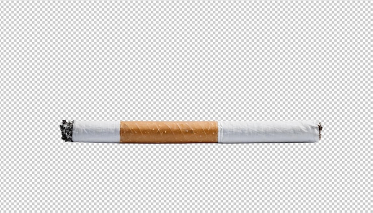PSD rauchen von zigaretten mit weißem filter png