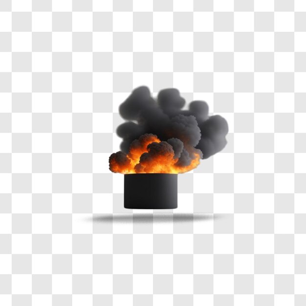 Rauchexplosionsdesign, Isolierung, flache Darstellung, durchsichtiger Hintergrund