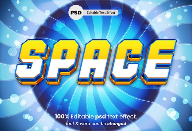 Raum 3d bearbeitbarer Texteffekt