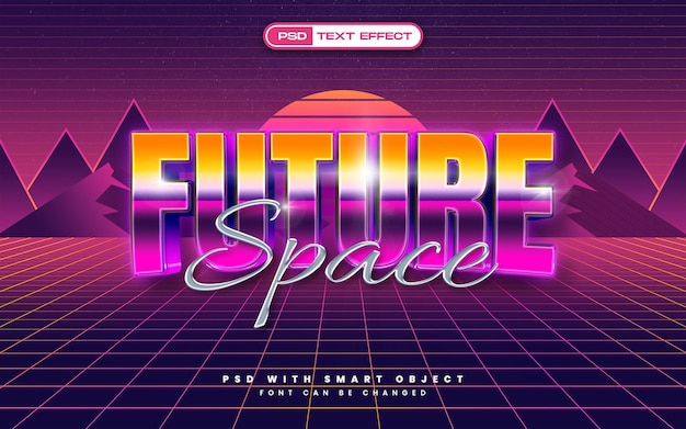 Raum Retro 3D-Stil Texteffekt