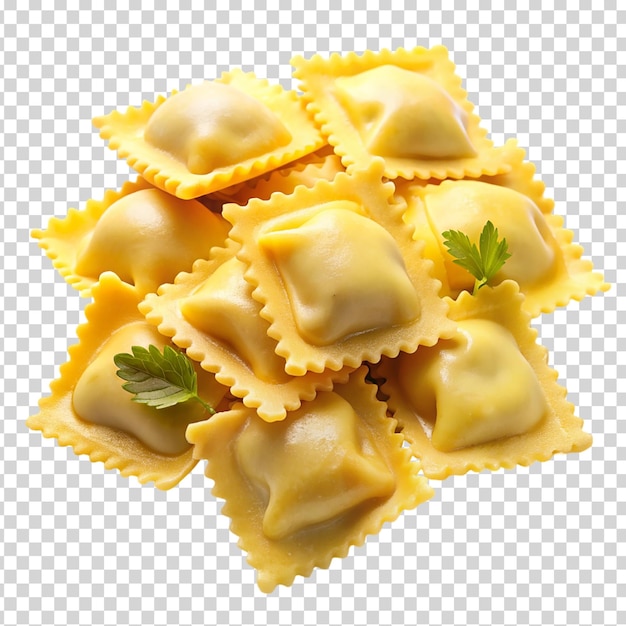 PSD ravioli sobre un fondo transparente