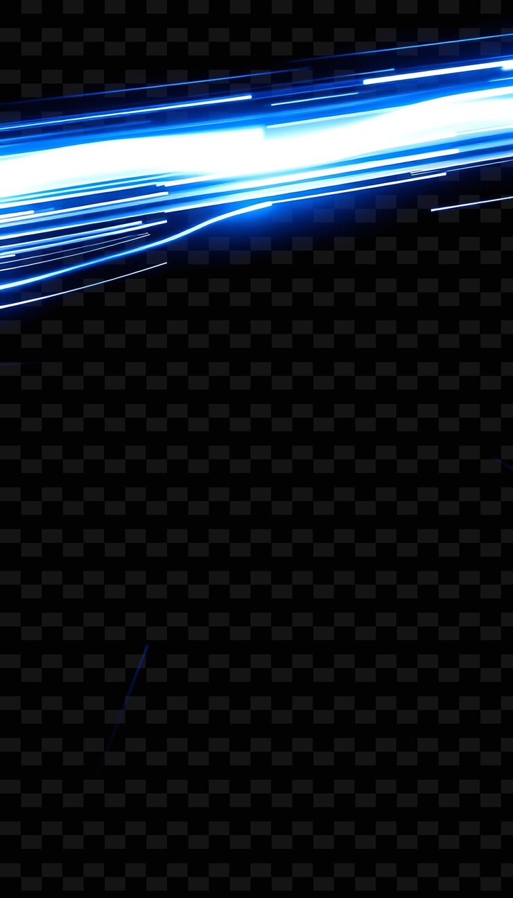 PSD rayas de luz azul sobre un fondo negro