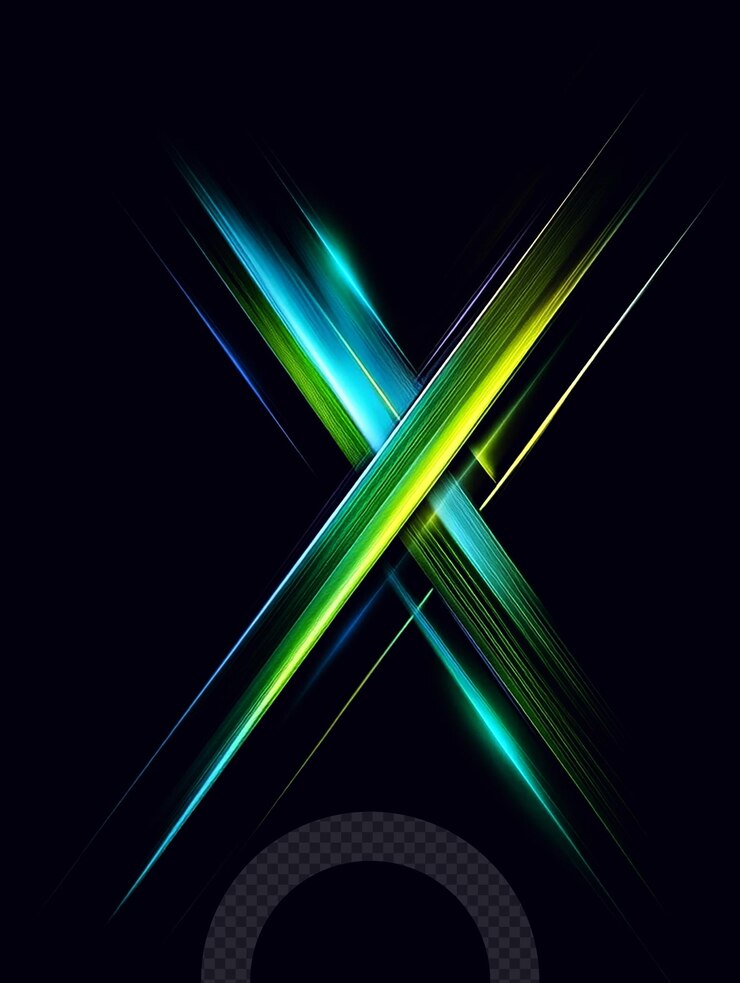PSD rayas de luz en forma de x abstractas