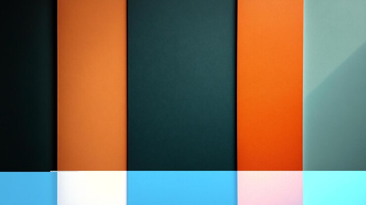 PSD rayas verticales abstractas en naranja azulado negro y blanco
