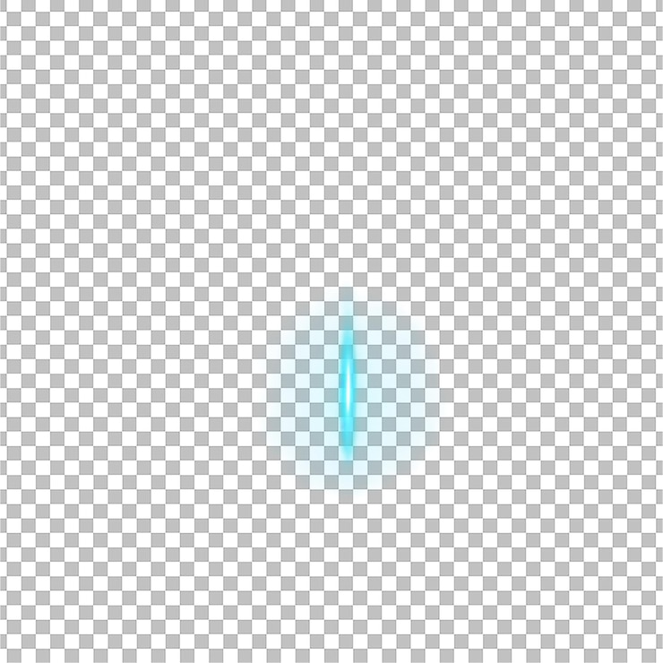 PSD un rayo de luz azul brillante aislado sobre un fondo transparente efecto de luz impresionante para los diseños
