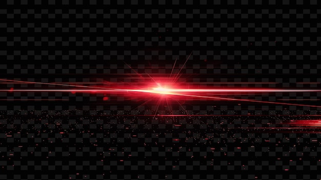 PSD les rayons lumineux de faisceau png avec lumière concentrée et couleur rouge intense neon transparent collections y2k