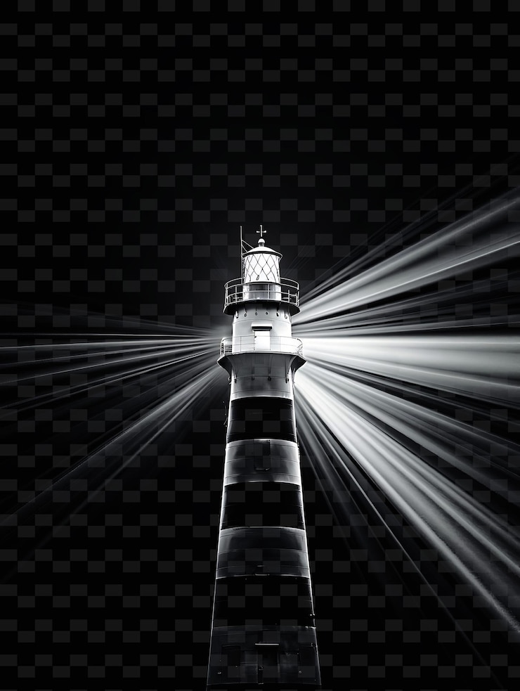 PSD rayos de faro con barrido giratorio blanco brillante evocador co png y2k diseño de efecto de luz de neón