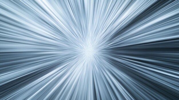 Los rayos de luz abstractos convergen en el centro creando un efecto de zoom o velocidad