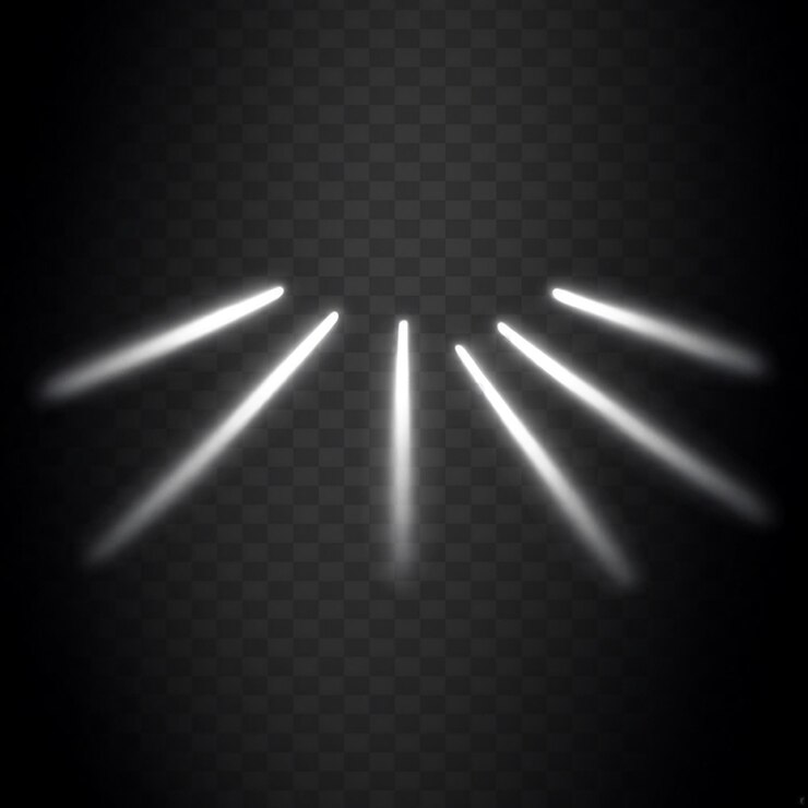 PSD los rayos de luz brillantes