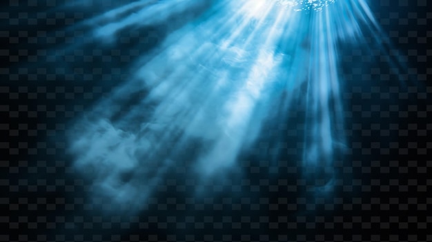 PSD rayos de luz delanteros png con luz suave y color azul calmante ligh neon transparente colecciones y2k