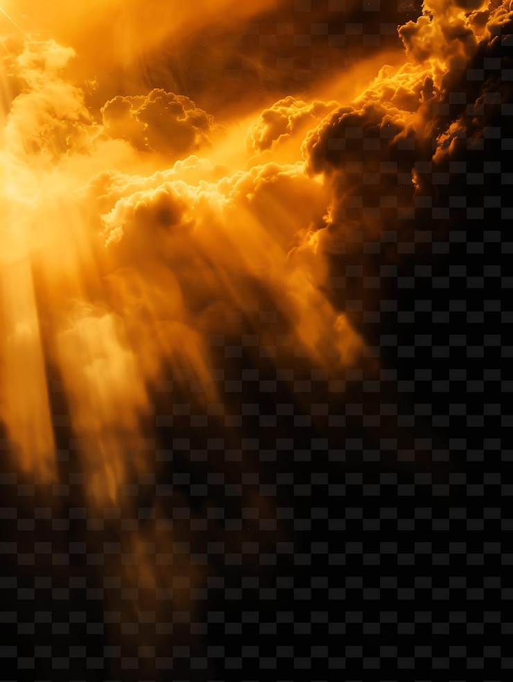 PSD rayos de sol con brillo dorado amarillo cálido fomentando una tarifa alegre diseño de efectos de luz de neón png