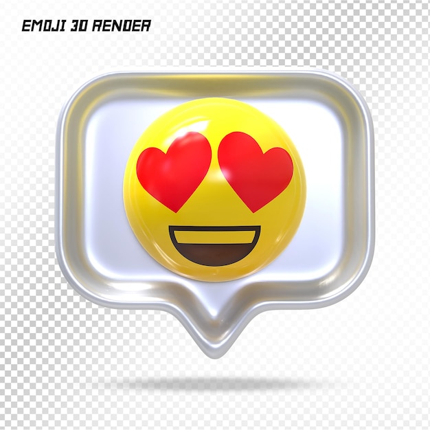 Reacción emoji corazón con estilos plateados